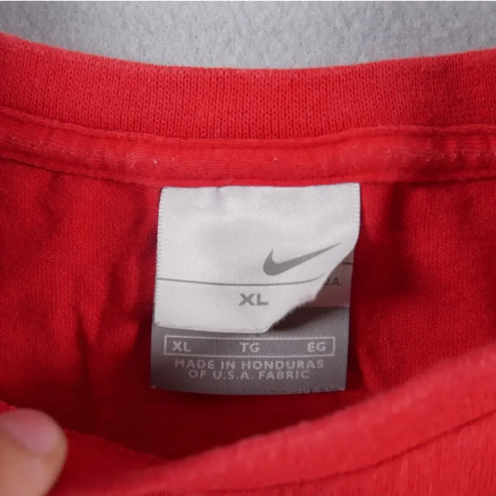 Vintage Y2K Red Nike Box Logo Streetwear Mens Size XL Gray Tag Label Cotton